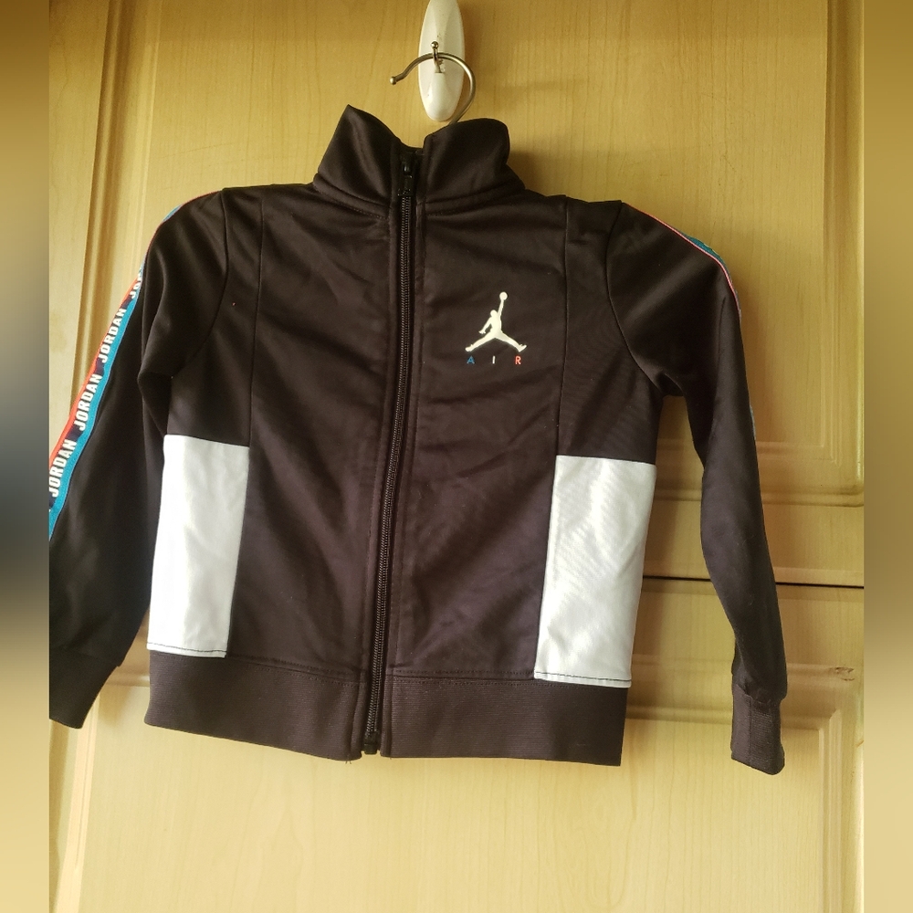 Jordan Black Apparel with Red Logo Jzip Up Jacket